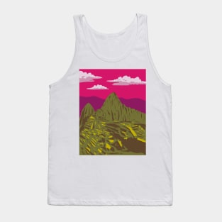 Machu Picchu Lost City of the Incas in Machupicchu District Peru WPA Art Deco Poster Tank Top